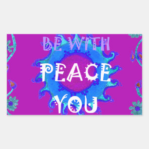 Ruhe mit Ihrer Inspiration Print Rechteckiger Aufkleber