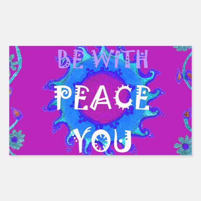 Ruhe mit Ihrer Inspiration Print Rechteckiger Aufkleber (Vorderseite)