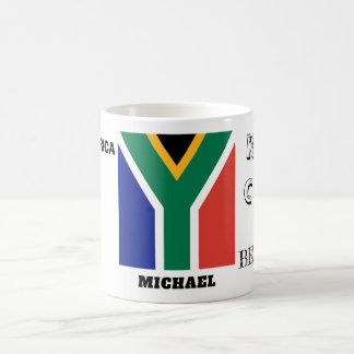Ruhe mit Südafrikanischer Flagge behalten Kaffeetasse