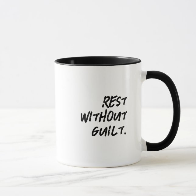 'Ruhe ohne Schuld' Mindfulness Geschenk der Gnade  Tasse (Rechts)