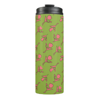 Ruhe pink und grün thermosbecher