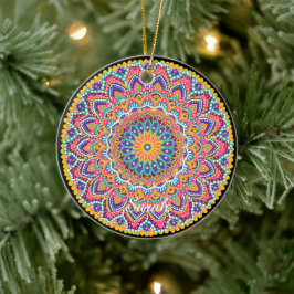 Ruhe Schöne farbenfrohe Floral Mandala Keramik Ornament