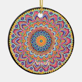 Ruhe Schöne farbenfrohe Floral Mandala Keramik Ornament