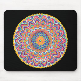 Ruhe Schöne farbenfrohe Floral Mandala Mousepad