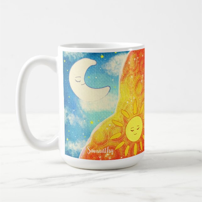 Ruhe, Sonne und Mond Kaffeetasse (Links)