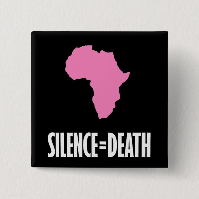 Ruhe = Tod in Afrika-Knopf Button (Vorderseite)