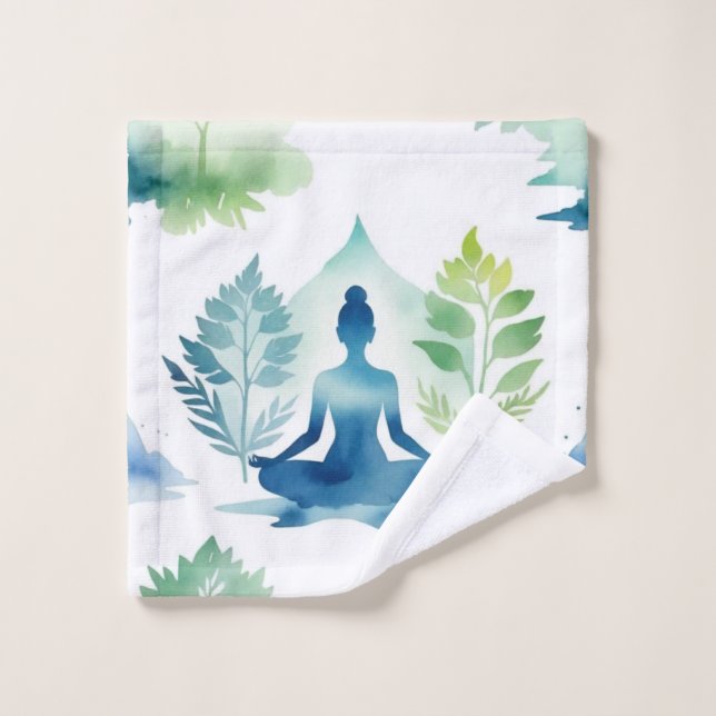 Ruhe über Lotus Badhandtuch Set (Waschlappen)