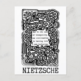 RUHE und Barbarei von Nietzsche Postkarte