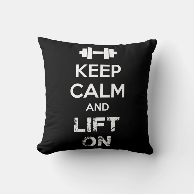 Ruhe und Bewegung behalten - Workout Motivierend Kissen (Vorderseite)