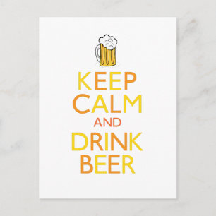 Ruhe und Bier behalten Postkarte