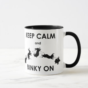 Ruhe und Binky auf Tasse behalten