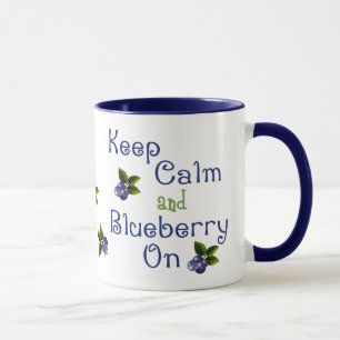 Ruhe und Blueberry auf der Tasse behalten