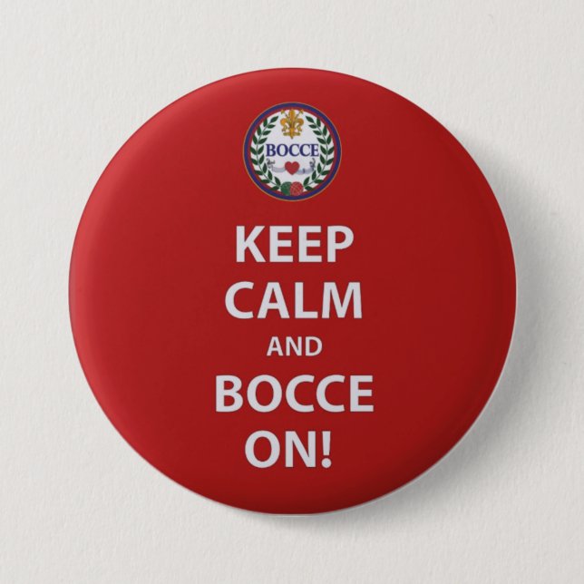 Ruhe und Bocce im Button behalten (Vorderseite)