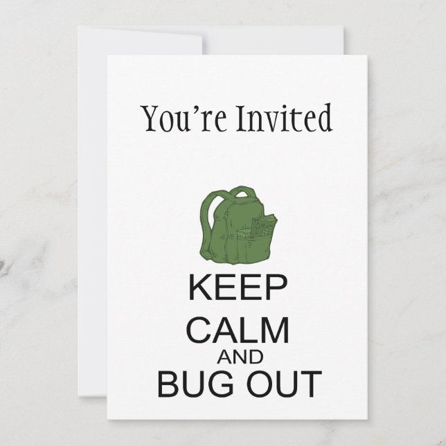 Ruhe und Bug Behalten Einladung (Vorderseite)