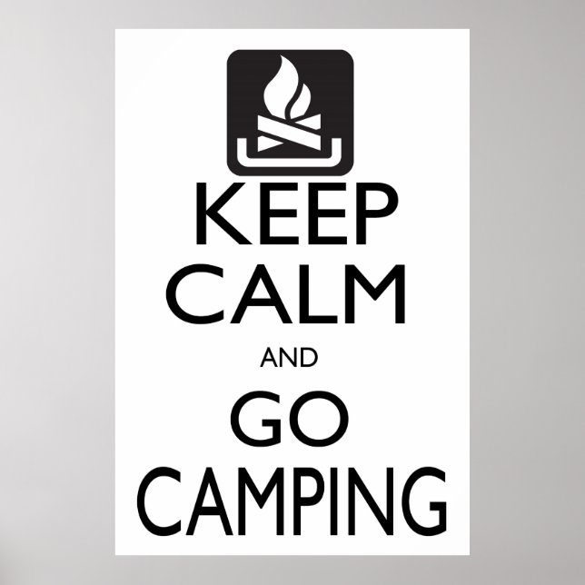 Ruhe und Camping behalten Poster (Vorne)