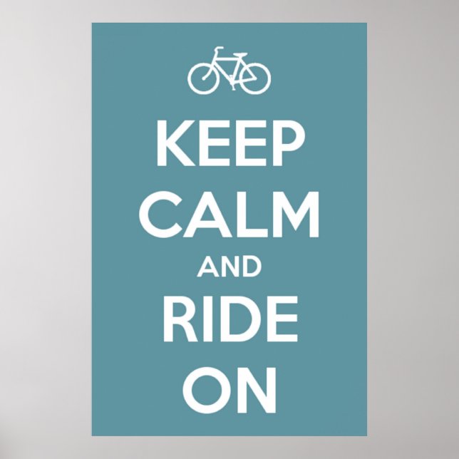 Ruhe und Erholung auf blauem Poster behalten (Vorne)