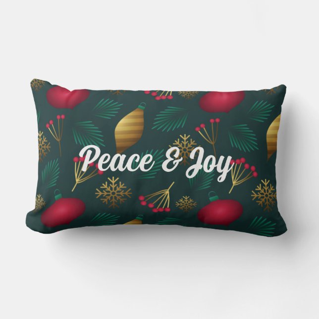 Ruhe und Freude Weihnachten Lumbar Kissen (Vorderseite)