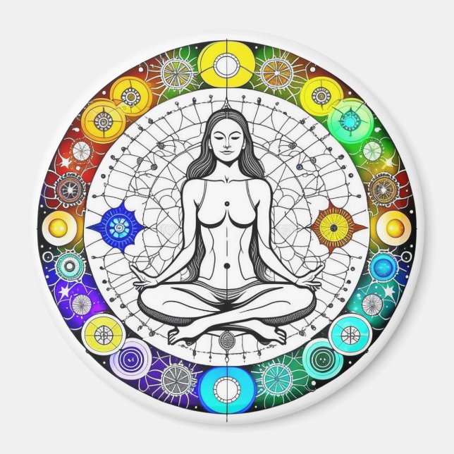 Ruhe und Friedliche Meditation Magnet (Vorne)