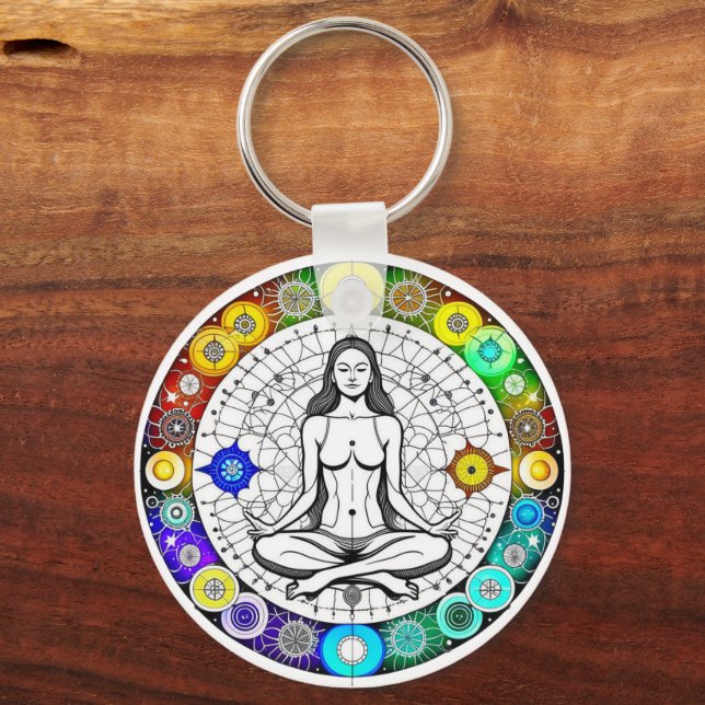 Ruhe und Friedliche Meditation Schlüsselanhänger (Vorderseite)