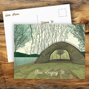Ruhe und Friedliches Camping   Sprichwort Hi Postkarte