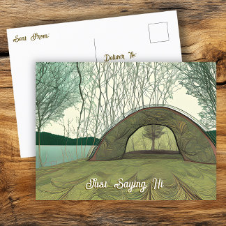 Ruhe und Friedliches Camping | Sprichwort Hi Postkarte