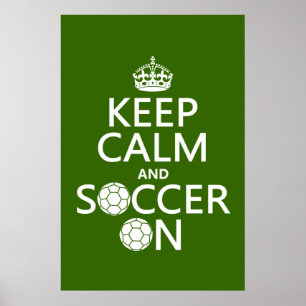 Ruhe und Fußball behalten Poster