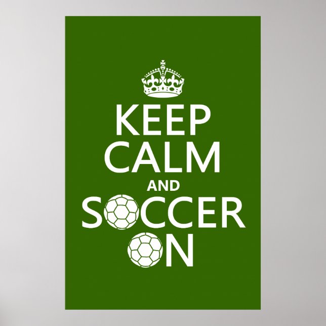 Ruhe und Fußball behalten Poster (Vorne)