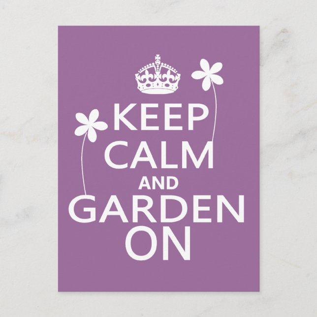 Ruhe und Garten behalten Postkarte (Vorderseite)