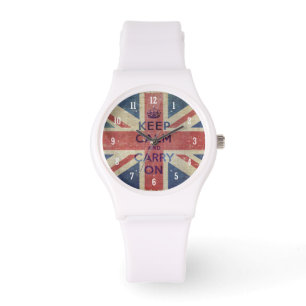 Ruhe und Gelassenheit unter britischer Flagge beib Armbanduhr