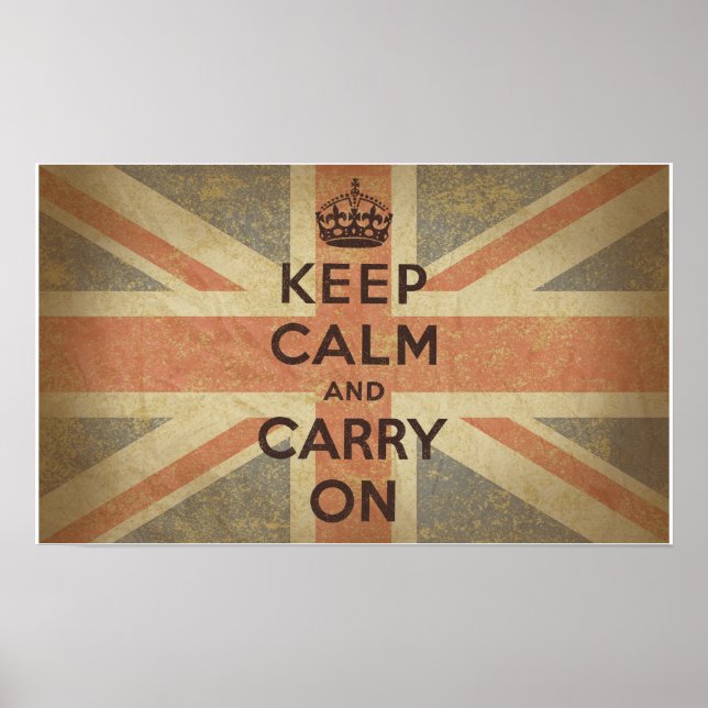 Ruhe und Gelassenheit unter britischer Flagge beib Poster (Vorne)