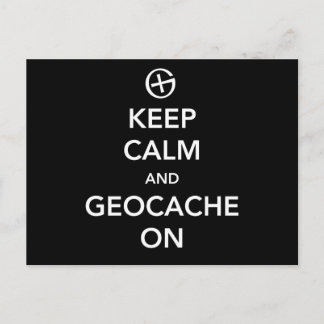 Ruhe und Geocache behalten Postkarte