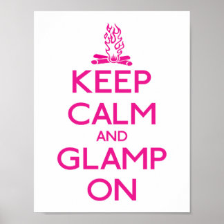 Ruhe und Glamp behalten Poster
