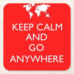 Ruhe und GoAnywhere-Untersetzer behalten Rechteckiger Pappuntersetzer