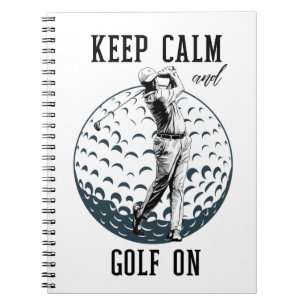 Ruhe und Golf behalten Notizblock