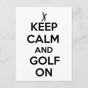 Ruhe und Golf behalten Postkarte