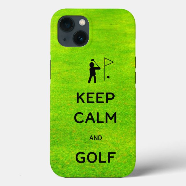 Ruhe und Golf mit Grün behalten Case-Mate iPhone Hülle (Rückseite)