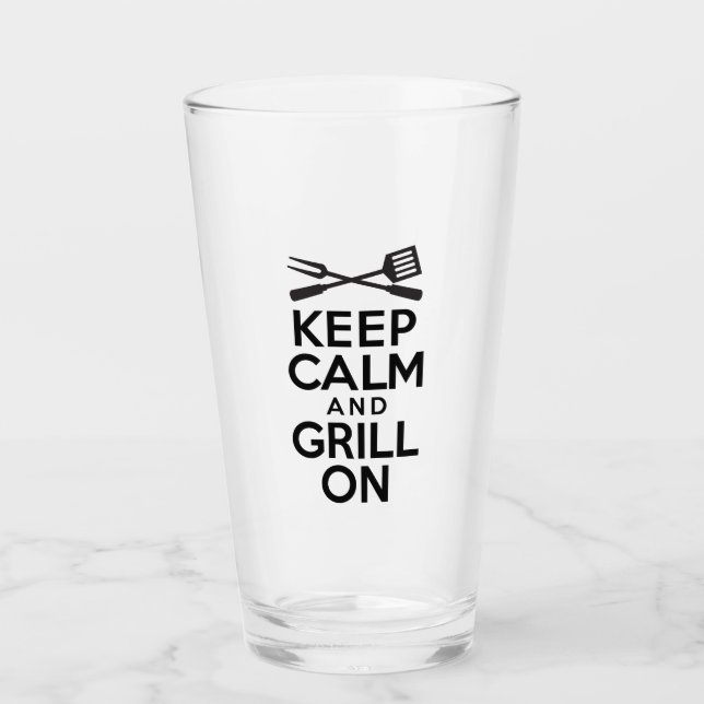 Ruhe und Grill behalten Glas (Vorderseite)
