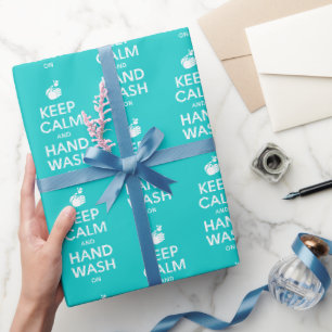 Ruhe und Handabwasch behalten - Ärztekeime Geschenkpapier
