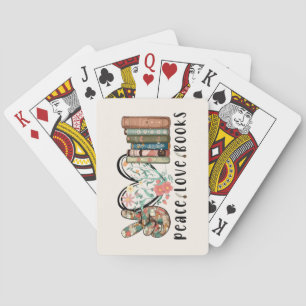 Ruhe und Harmonie: Frieden, Liebe und Bücher Spielkarten