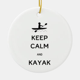 Ruhe und Kajak mit dem Jahr behalten Keramik Ornament