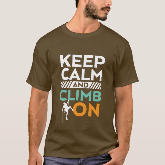 Ruhe und Klettern auf dem T - Shirt - Klettersport (Vorderseite)
