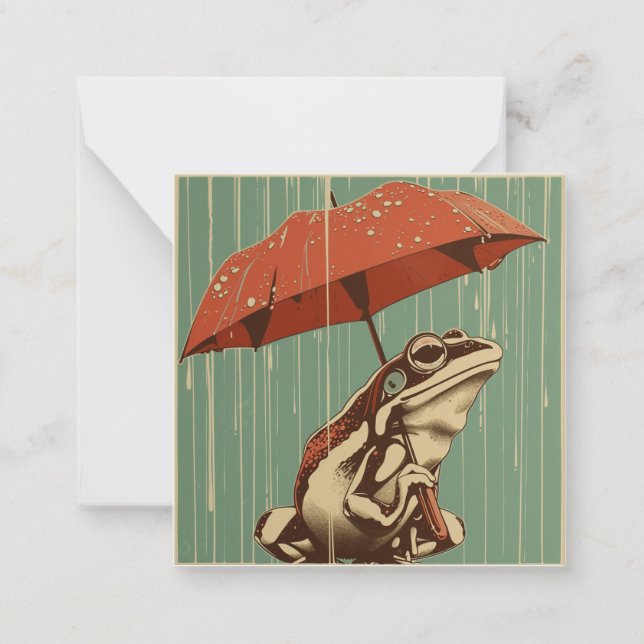 Ruhe und Komposition: Minimalistischer Raindrop Fr Mitteilungskarte (Vorderseite)