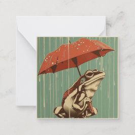 Ruhe und Komposition: Minimalistischer Raindrop Fr Mitteilungskarte
