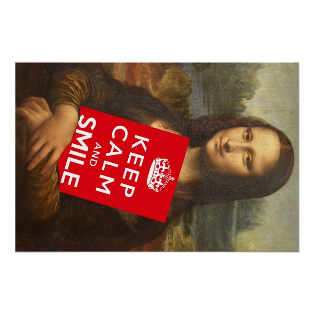 Ruhe und Lächeln behalten Poster (Vorderseite)