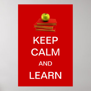 Ruhe und Lernen behalten Poster