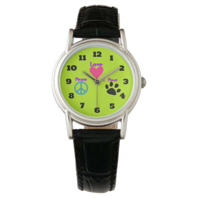 Ruhe und Liebe Armbanduhr (Vorderseite)