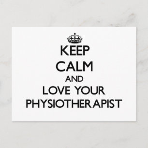Ruhe und Liebe für Ihren Physiotherapeuten behalte Postkarte