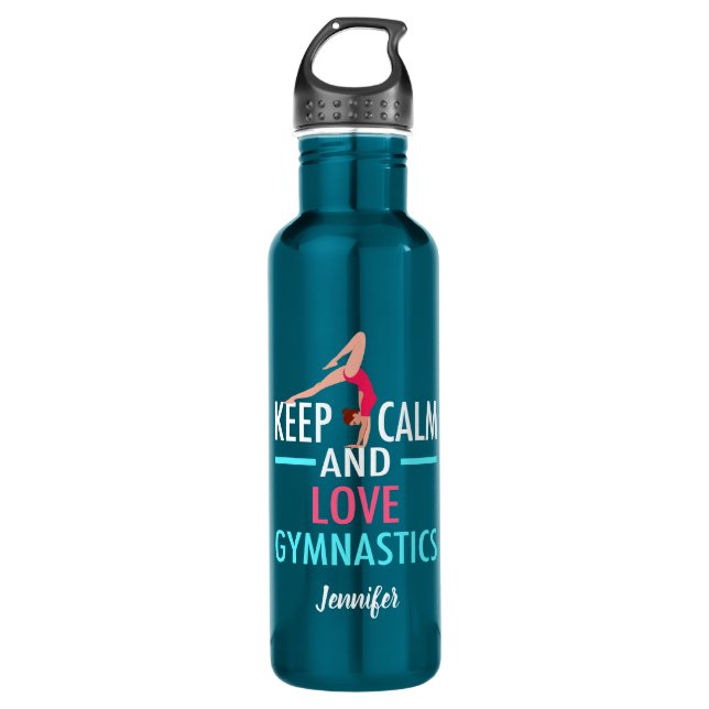 Ruhe und Liebe Gymnastik behalten Trinkflasche (Vorderseite)