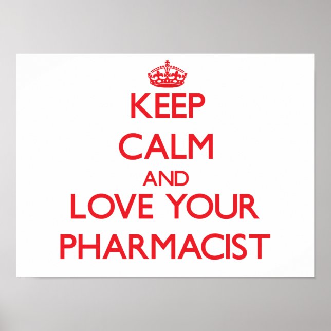 Ruhe und Liebe Ihres Apothekers behalten Poster (Vorne)