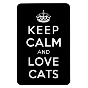 Ruhe und Liebe Katzen behalten Magnet